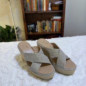 Rhinestone espadrille Wedge Sandals